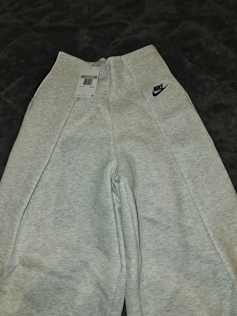 Nike Womens' Light Gray Wide-Leg Sweatpants - Picture 2 of 9